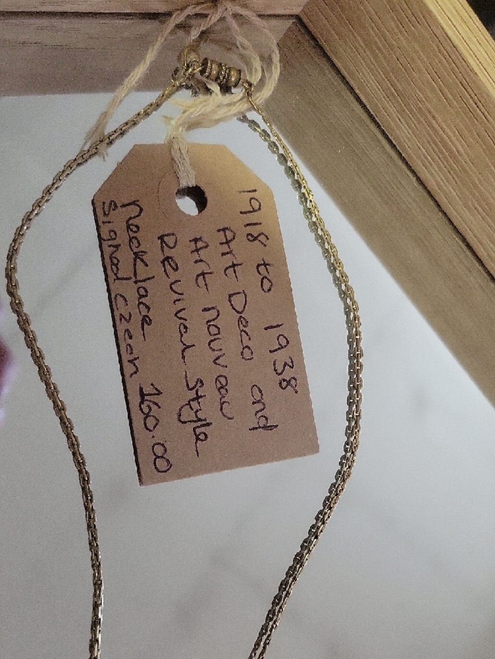 Gold-Tone Black Pendant Necklace - Women Jewelry - Picture 2 of 3